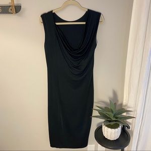 Carmen Marc Valvo Long Drape Dress